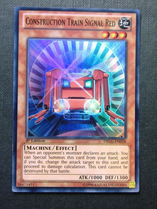 Construction Train Signal Red DRLG Super Rare - 1st ed - Yugioh Cards #15H