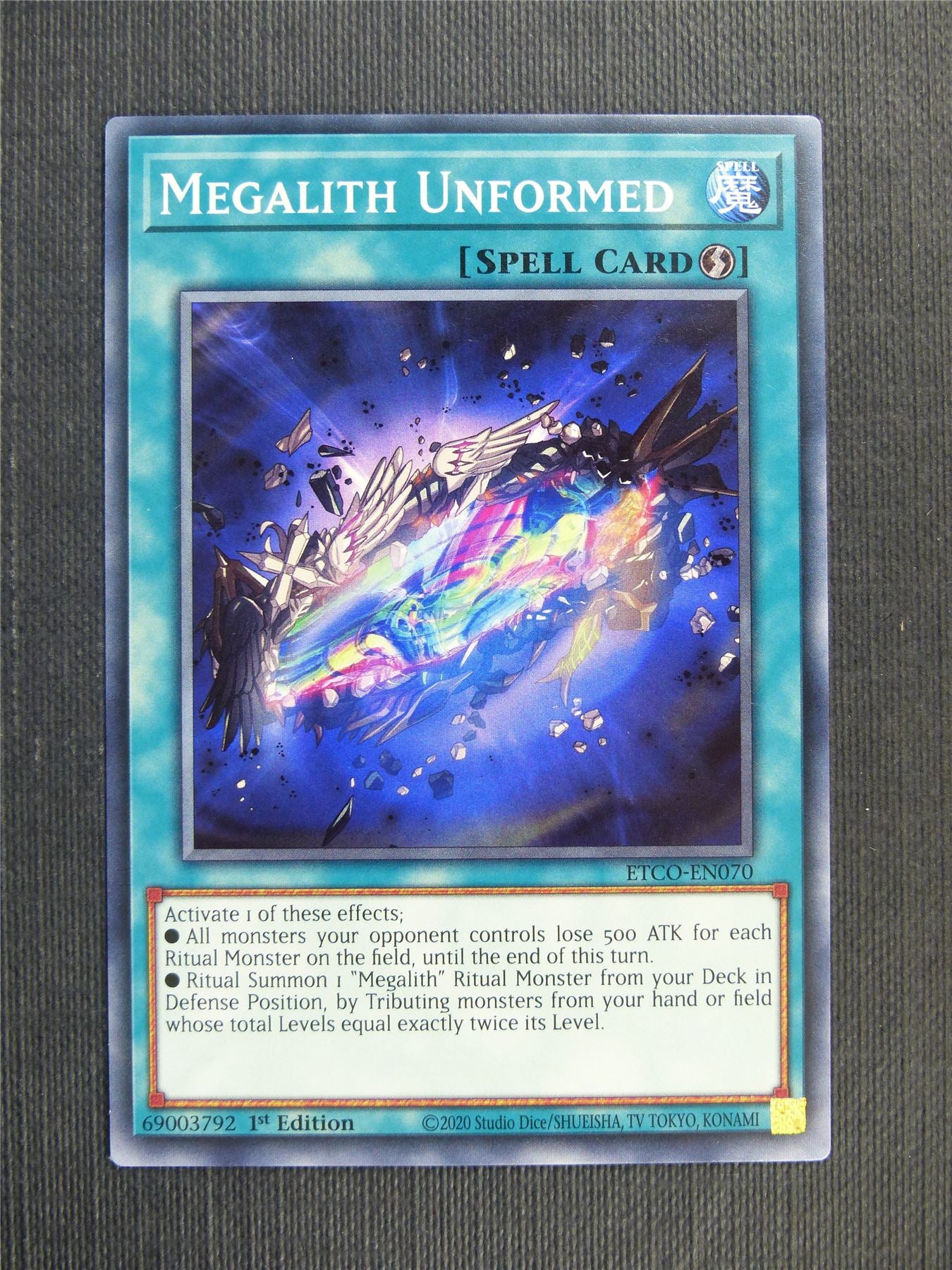 Megalith Unformed - ETCO - 1st ed Yugioh Card