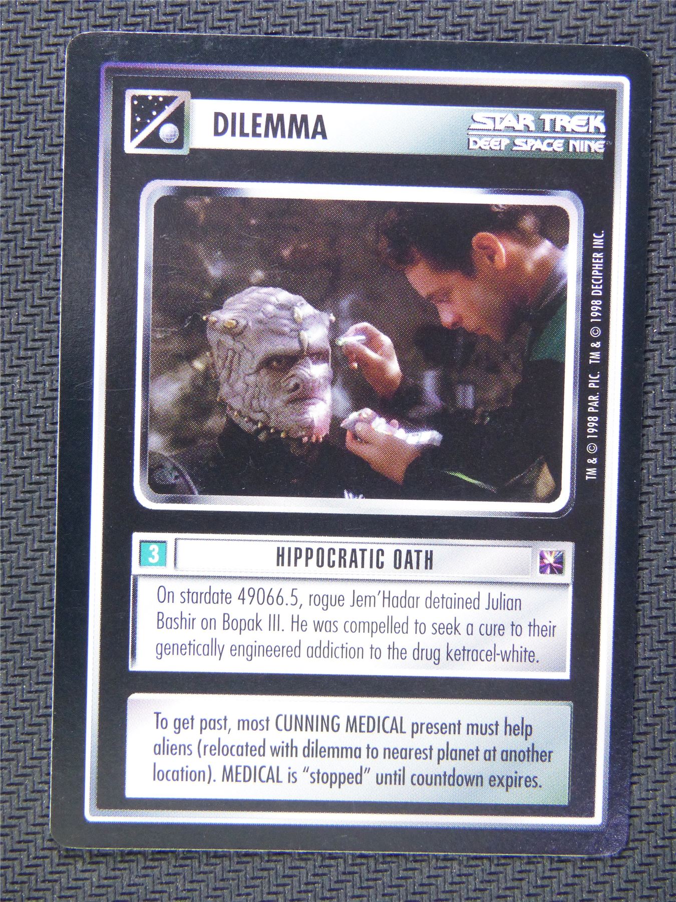 Dilemma Hippocratic Oath - Star Trek CCG Deep Space Nine #57F