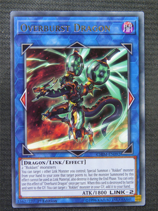 Overburst Dragon CHIM Rare - 1st ed - Yugioh Card #8SK