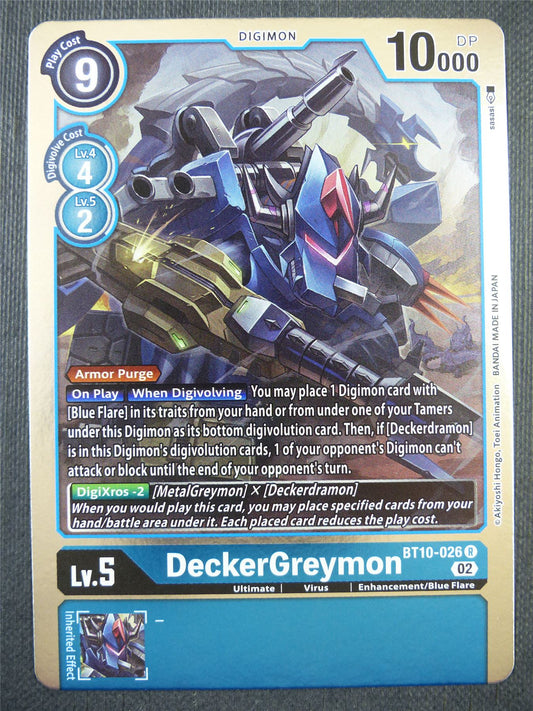 DeckerGreymon BT10-026 R - Xros Encounter - Digimon Card #97A