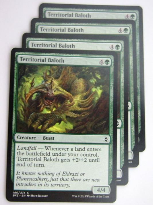 MTG Cards: BATTLE FOR ZENDIKAR: TERRITORIAL BALOTH x4 # 37B3