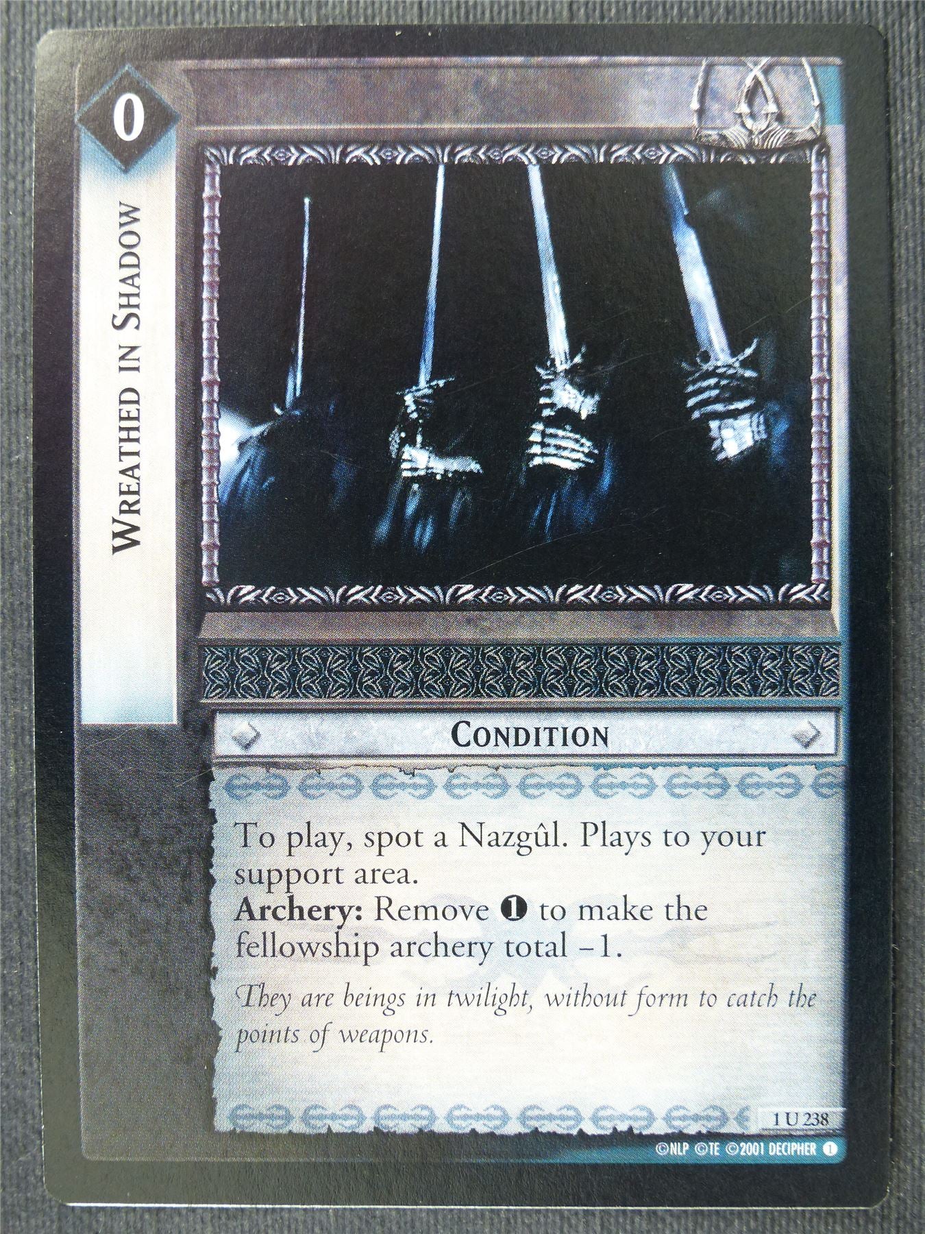 Wreathed in Shadow 1 U 238 - LotR Cards #311