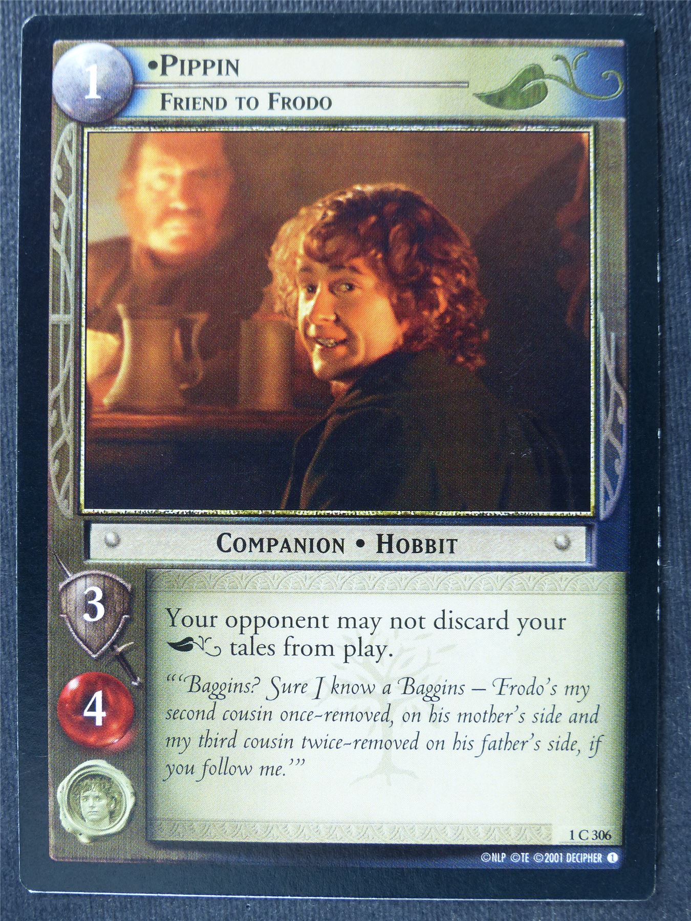 Pippin 1 C 306 - LotR Card #4BX