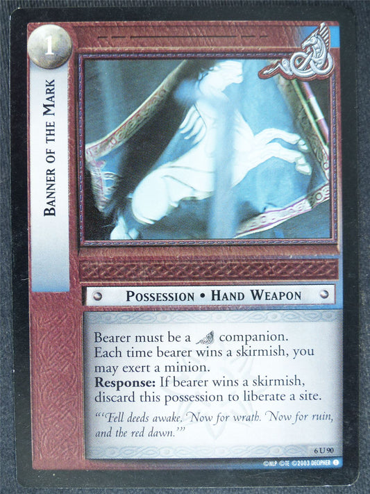 Banner of the Mark 6 U 90 - played - LotR Cards #W9