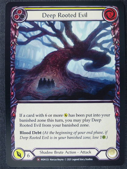 Deep Rooted Evil Yellow - Monarch Unlimited - Flesh and Blood Cards #GK