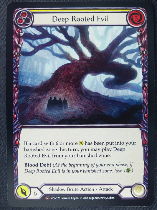 Deep Rooted Evil Yellow - Monarch Unlimited - Flesh and Blood Cards #GK