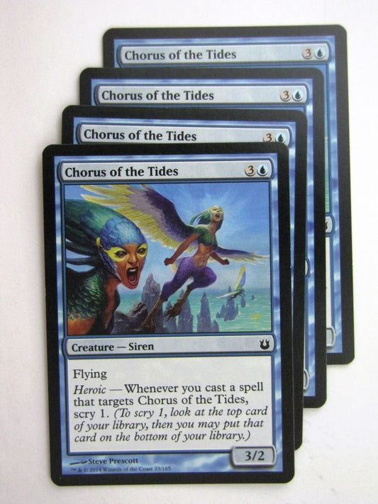 MTG Magic Cards: CHORUS OF THE TIDES x4 Born of the Gods playset # 24B90