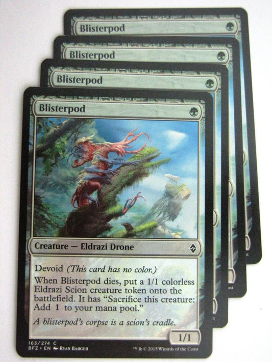 MTG Cards: BATTLE FOR ZENDIKAR: BLISTERPOD x4 # 37A91