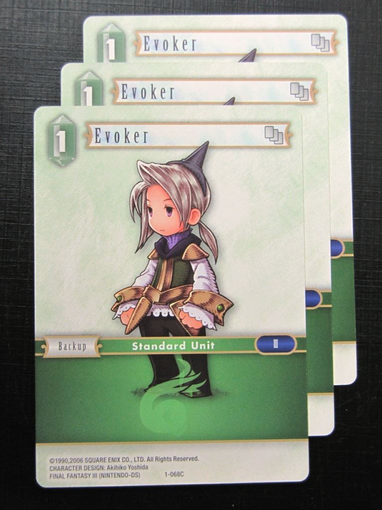 Final Fantasy Cards: EVOKER 1-068C x3 # 19J87