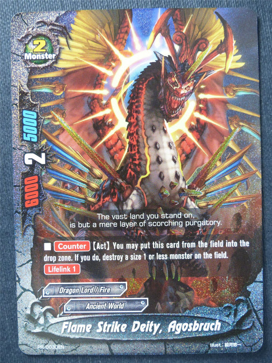 Flame Strike Deity Agosbruch Foil Promo - Buddyfight Cards #LM