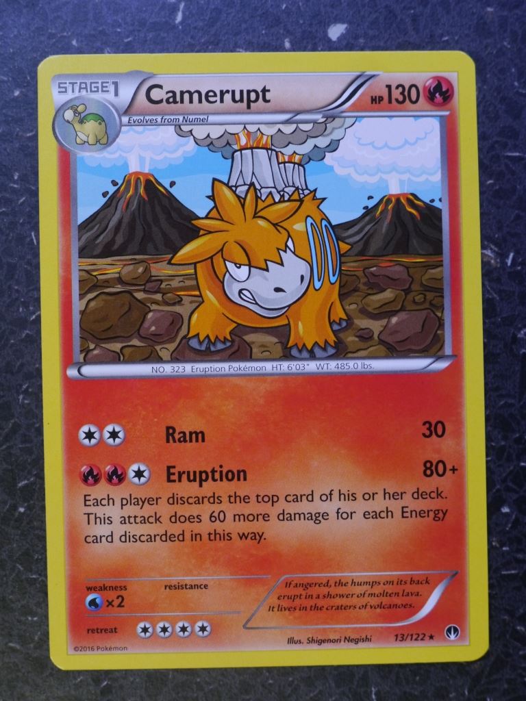 Pokemon Cards: CAMERUPT 13/122 RARE # 7C39