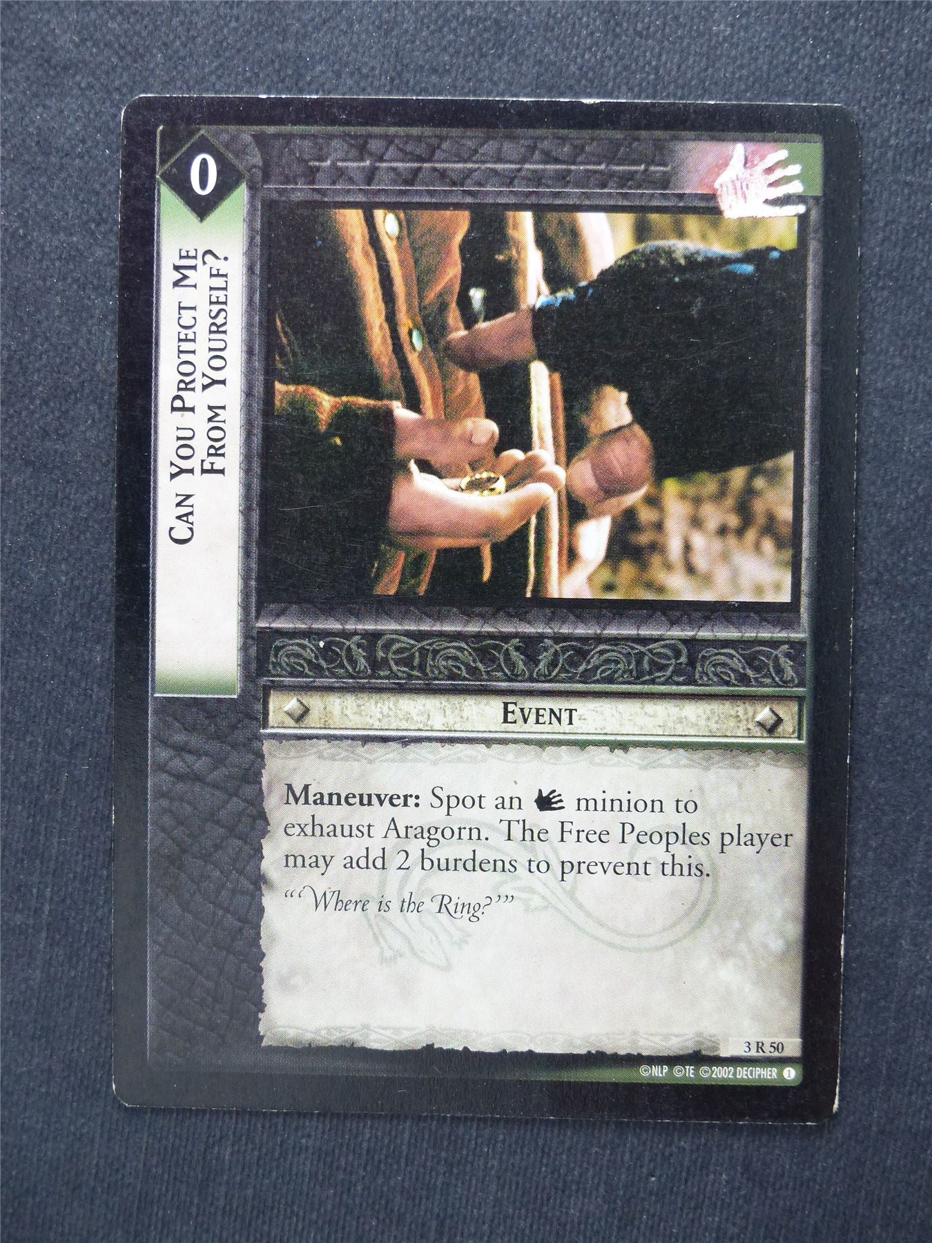 Can Your Protect Me? From Yourself? 3 R 50 - LotR Cards #33