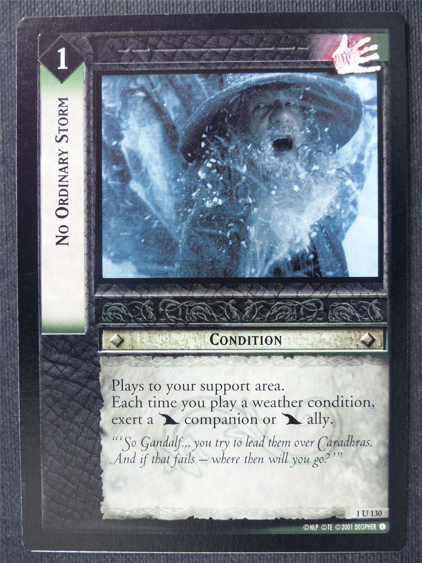 No Ordinary Storm 1 U 130 - LotR Cards #2ZI