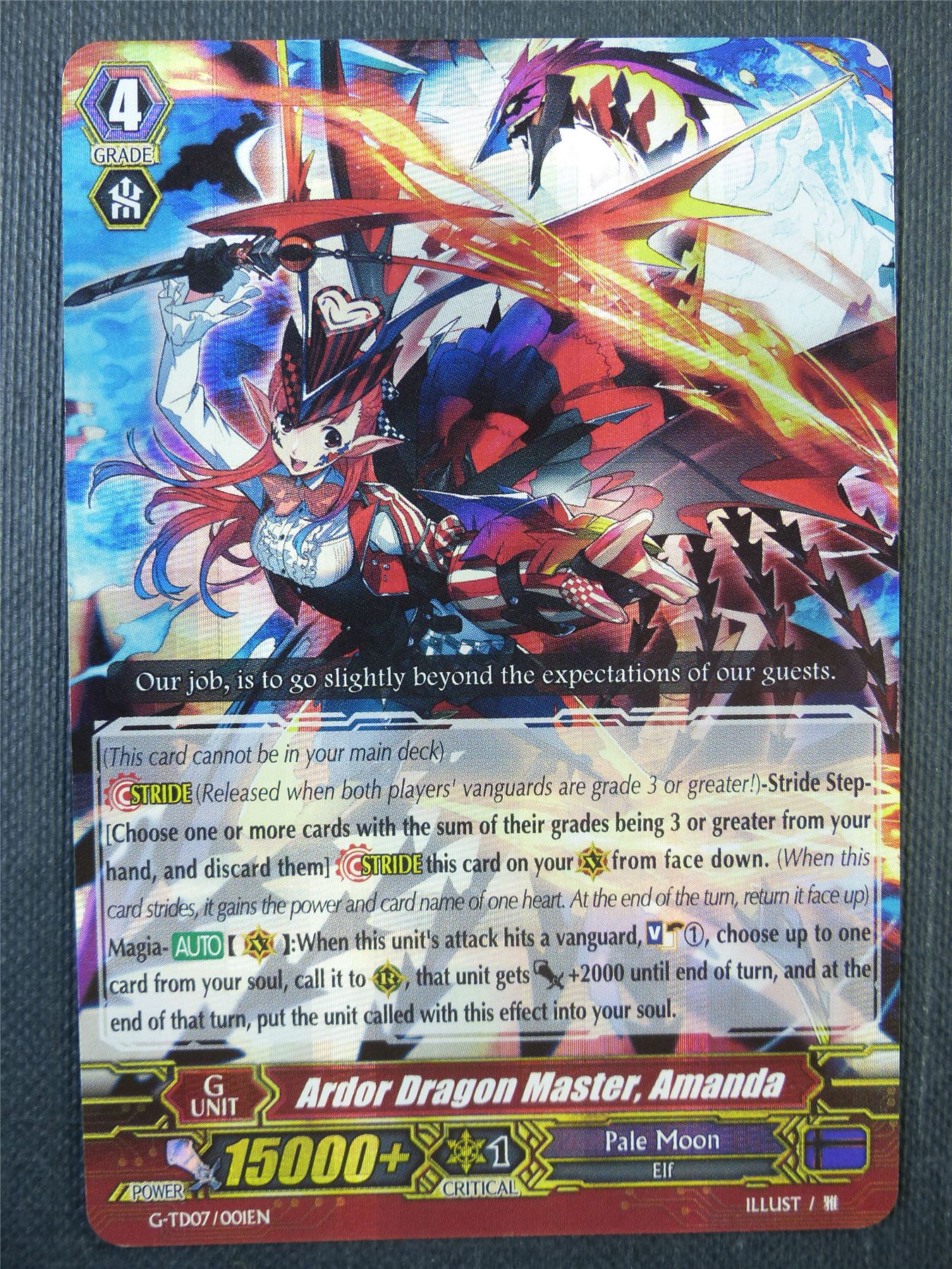 Ardor Dragon Master Amanda G-TD07 - Vanguard Card #6PL