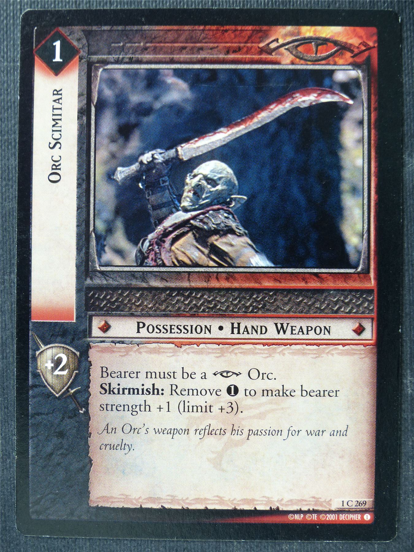 Orc Scimitar 1 C 269 - LotR Card #47W