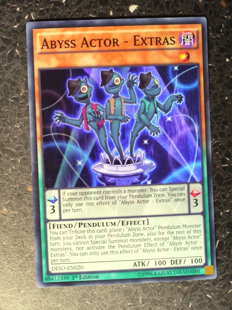 Yugioh Cards: ABYSS ACTOR - EXTRAS DESO SUPER RARE # 8H29