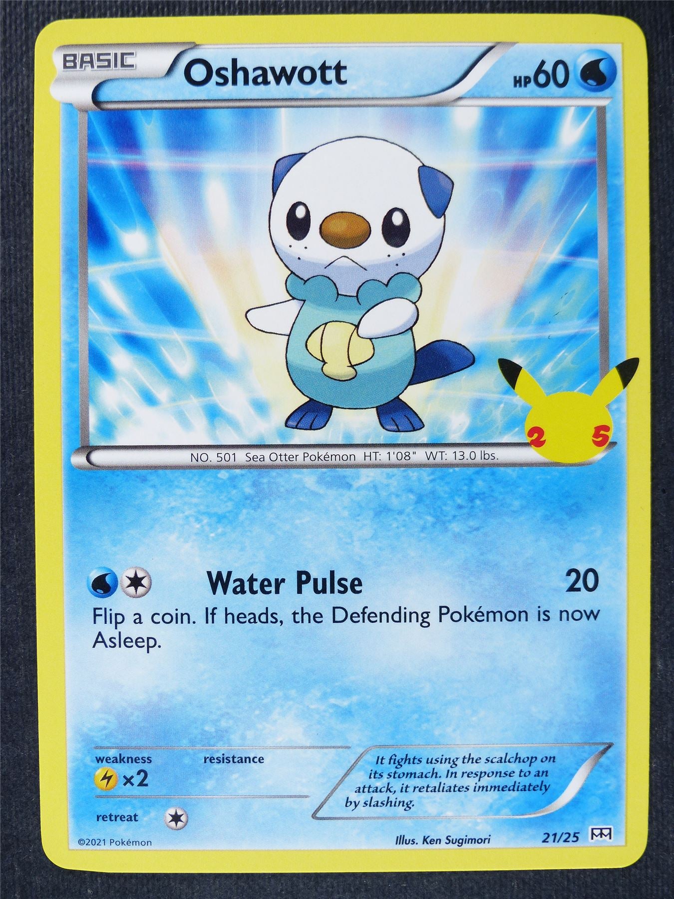 Oshawott 21/25 McDonalds Card - Pokemon Cards #I