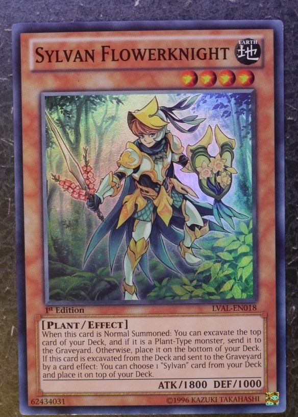 Yugioh Cards:  SYLVIAN FLOWERKNIGHT LVAL  SUPER RARE # 2I59