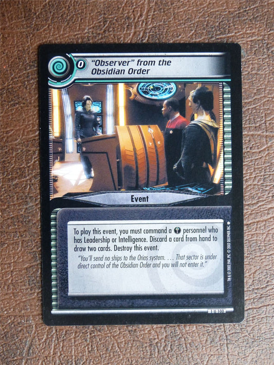 Observer from the Obsidian Order - Star Trek CCG TCG Card #XD