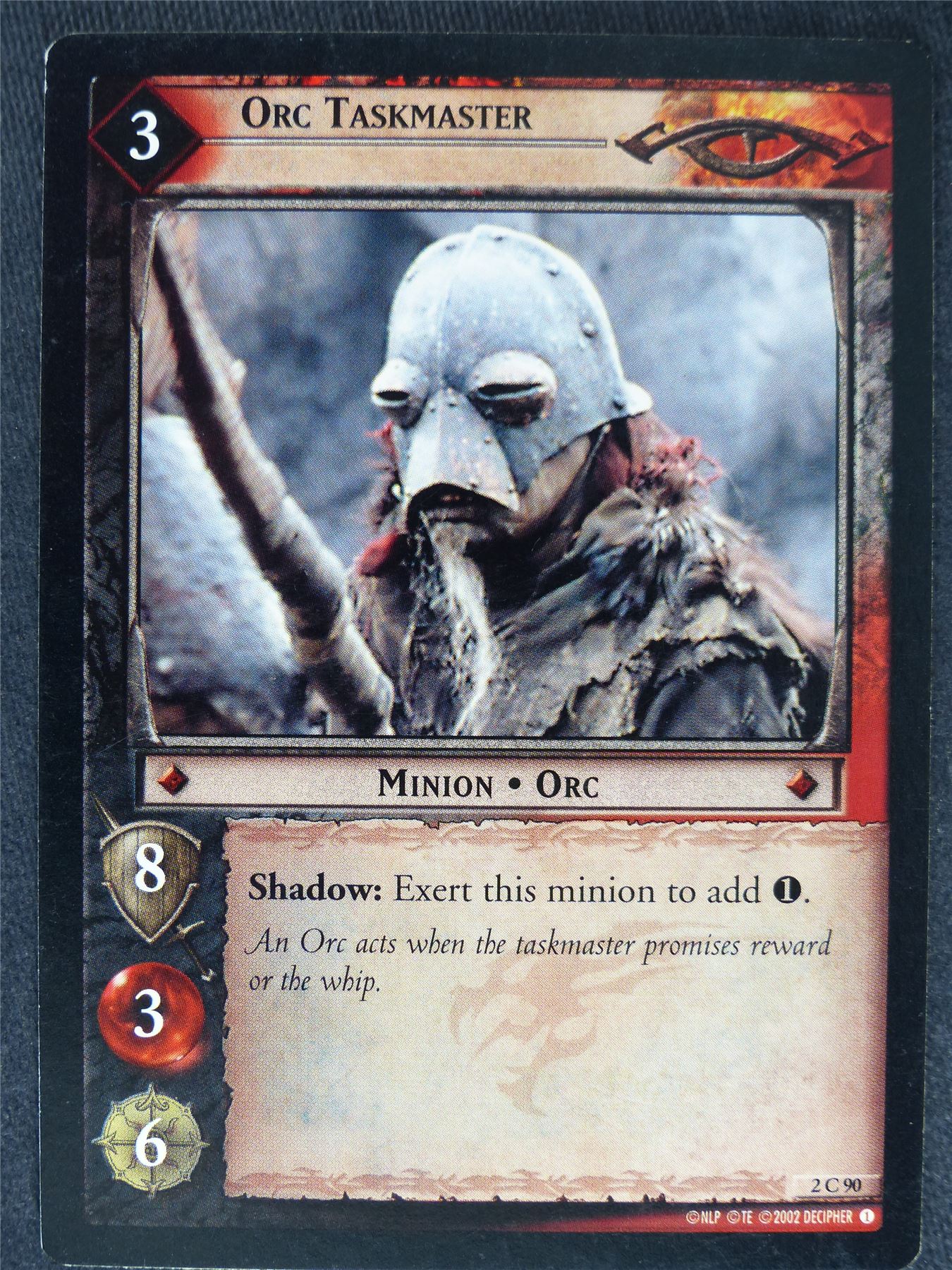 Orc Taskmaster 2 C 90 - played - LotR Cards #YW