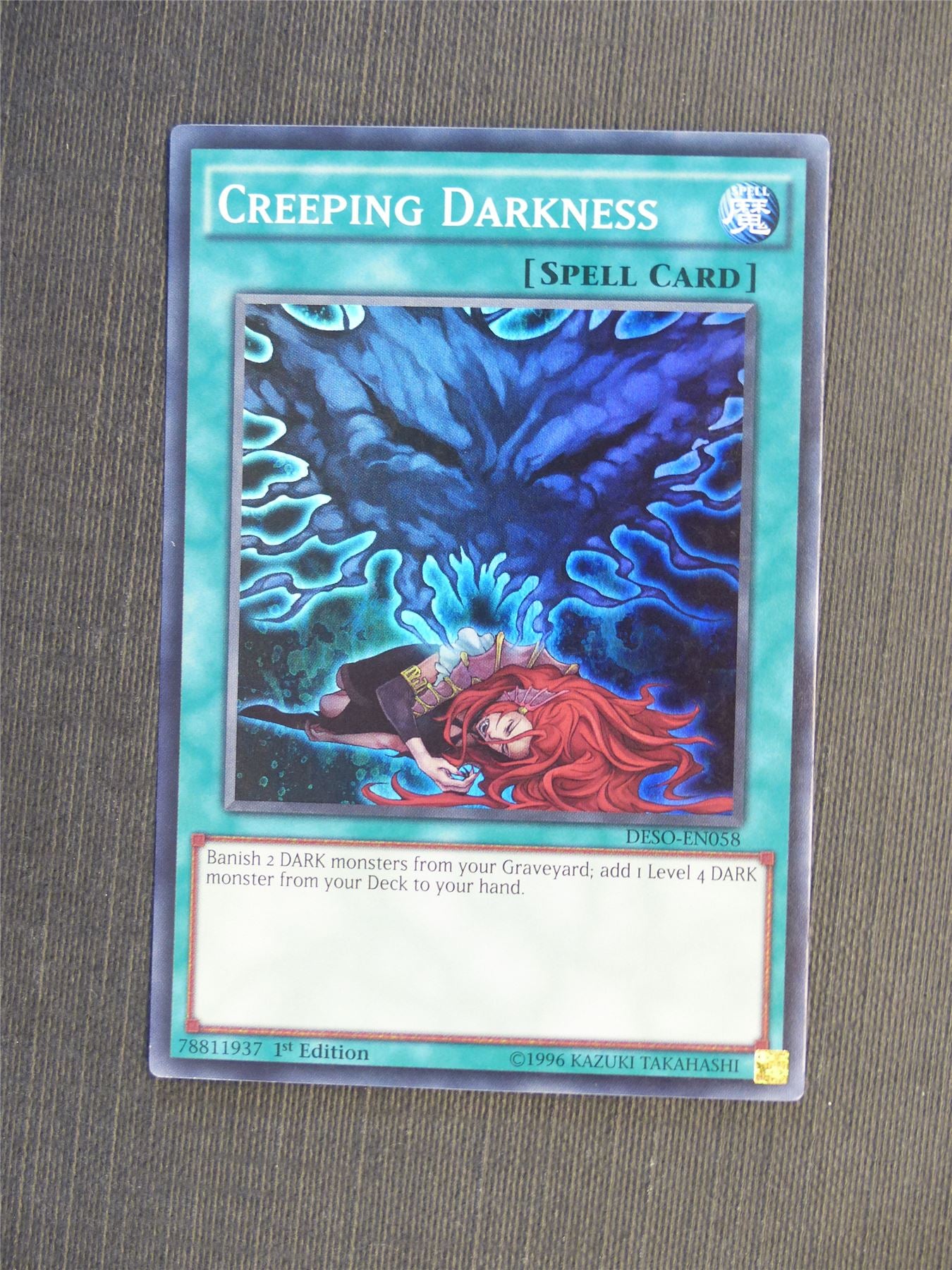 Creeping Darkness DESO Super Rare - 1st ed - Yugioh Cards #5JA