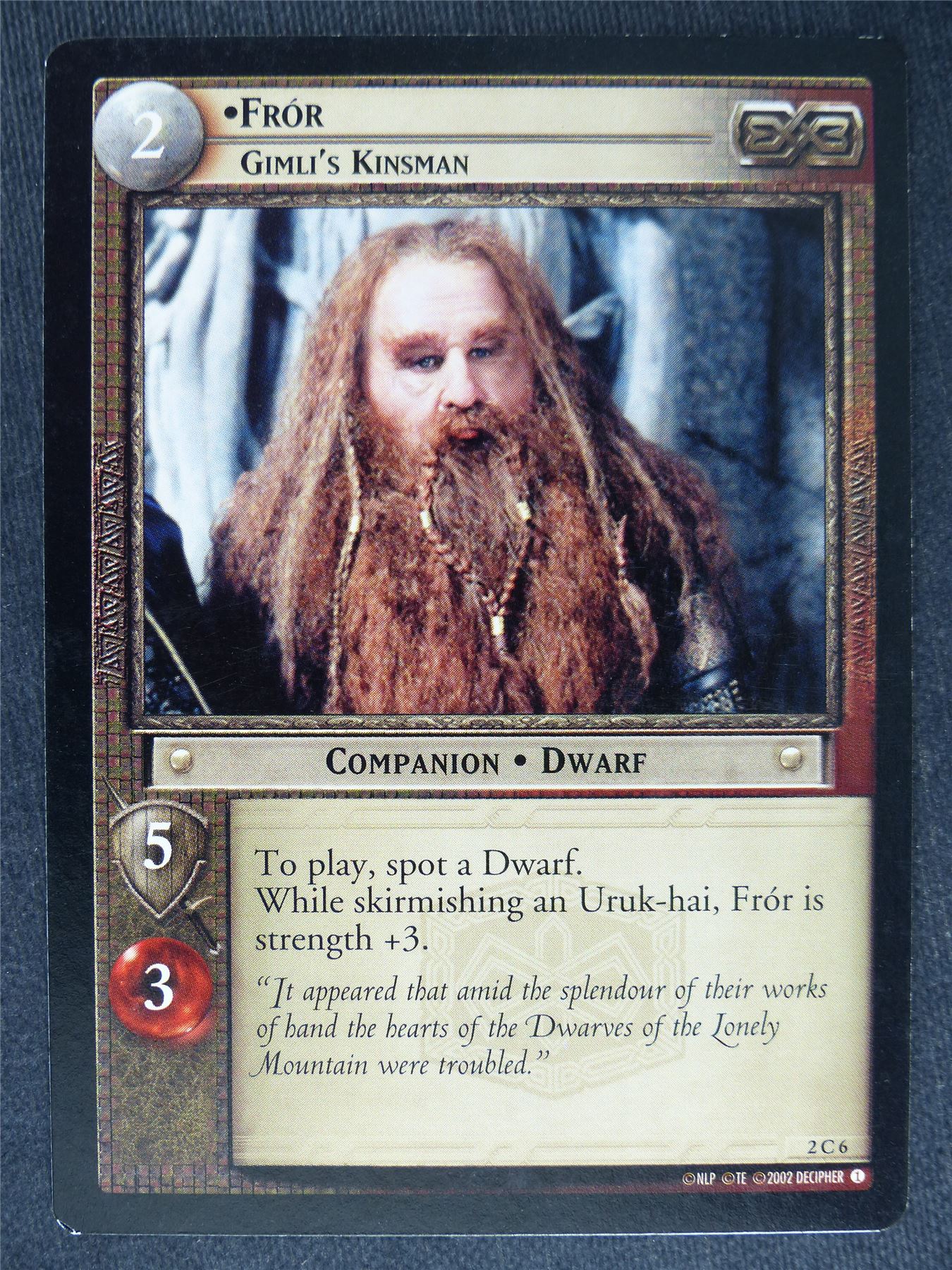 Fror 2 C 6 - played - LotR Cards #TV