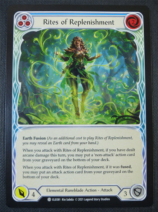 Rites of Replenishment - Blue - Tales of Aria 1st ed - Flesh and Blood Card #64V
