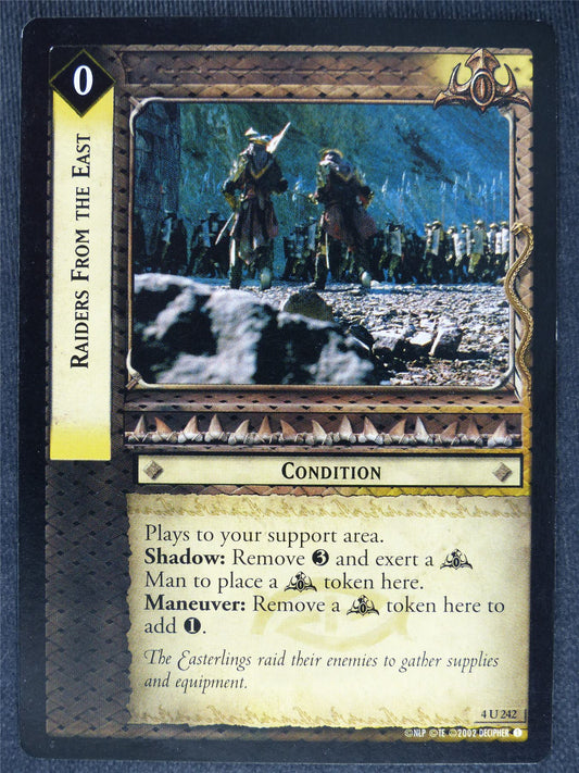 Raiders From The East 4 U 242 - played - LotR Cards #F6