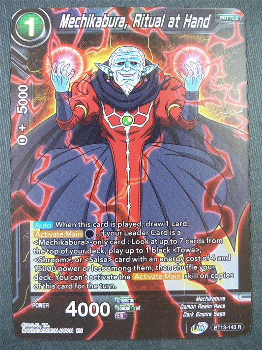 Mechikabura Ritual at Hand BT13 Foil - Dragon Bal Super Card #90N