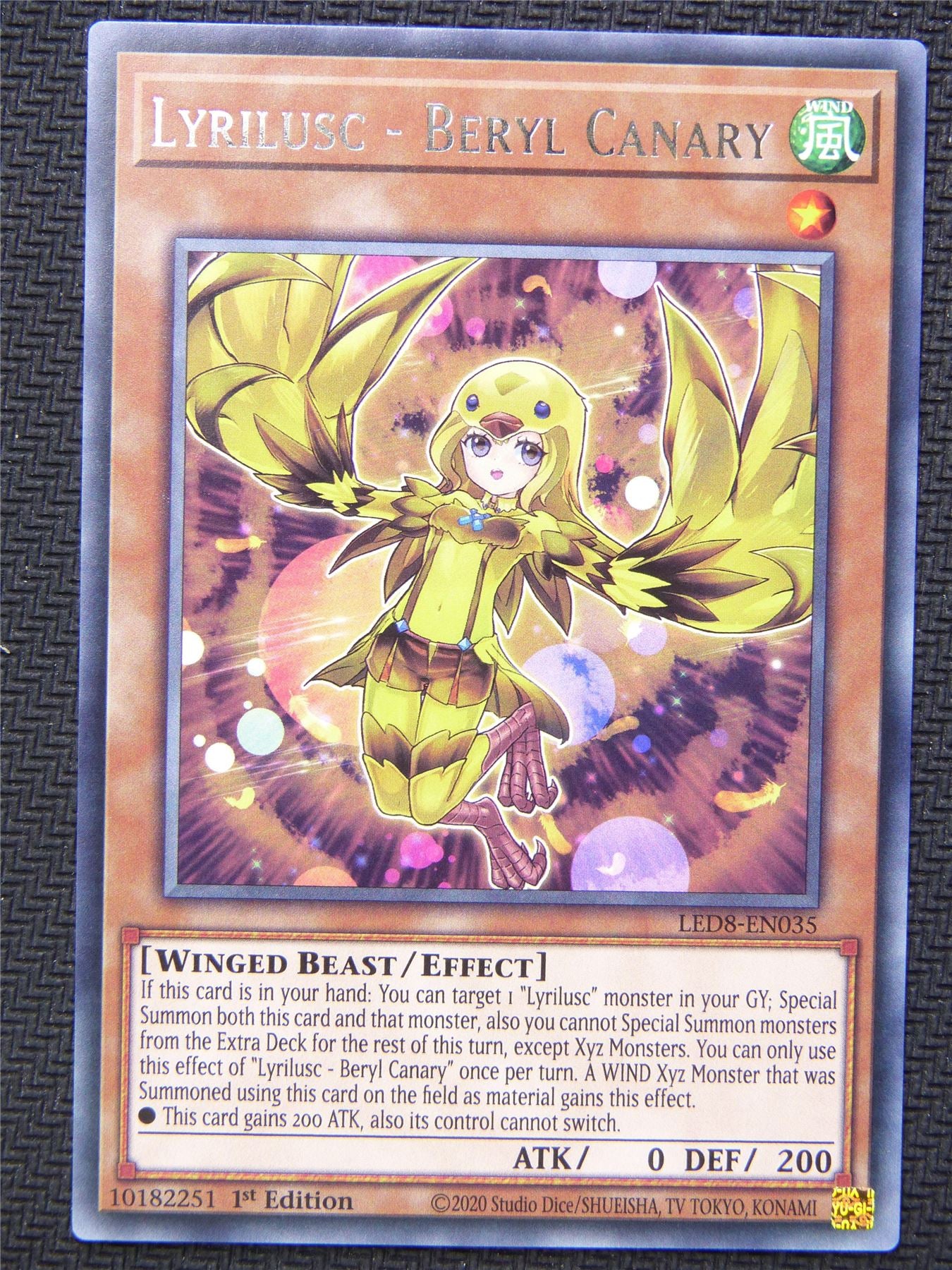 Lyrilusc Beryl Canary LED8 Rare 1st Ed - Yugioh Card #4MM