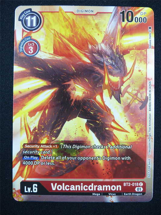 Volcanicdramon BT2-018 C alt art - Digimon Card #8U