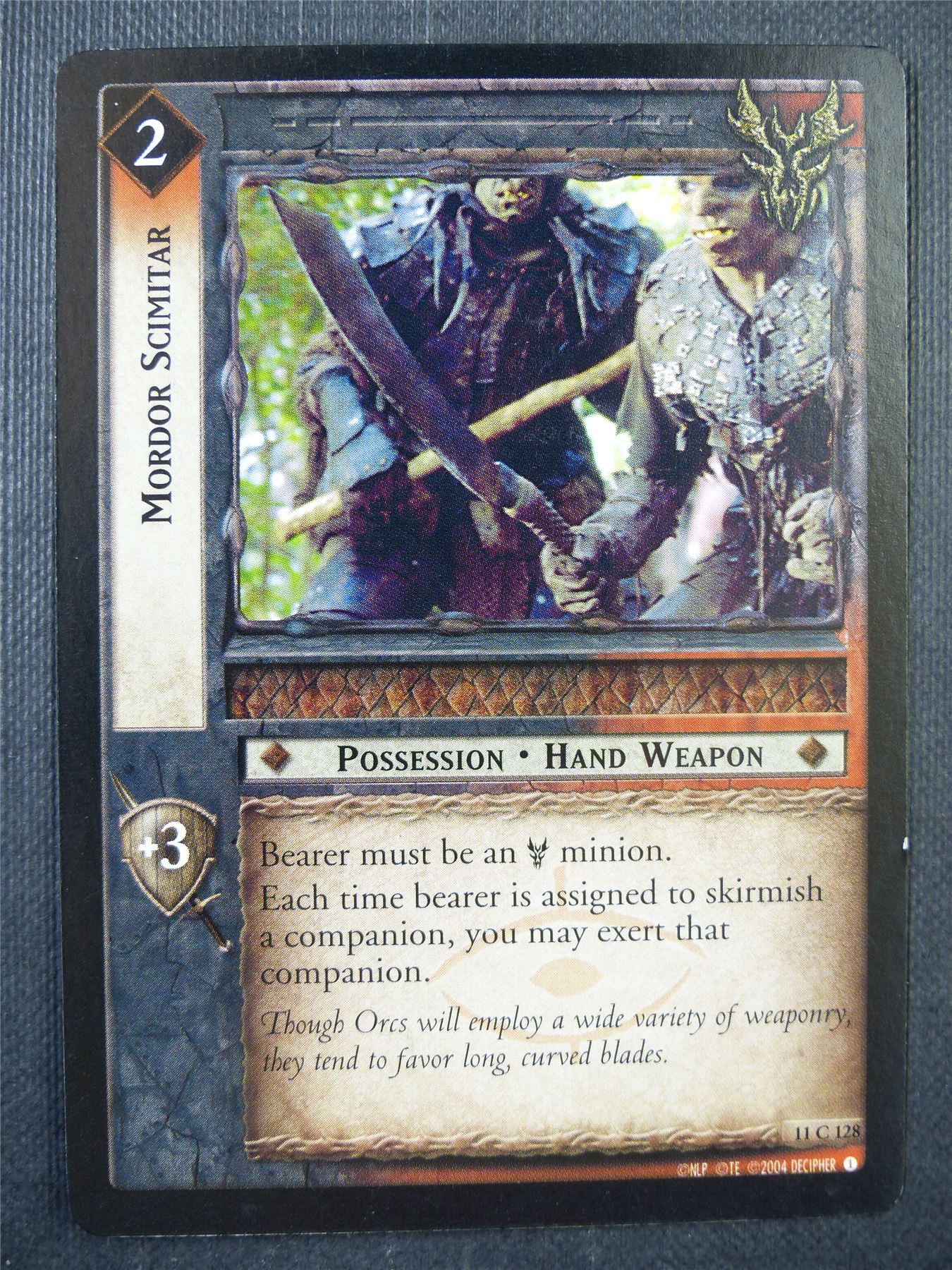 Mordor Scimitar 11 C 128 - LotR Card #76S