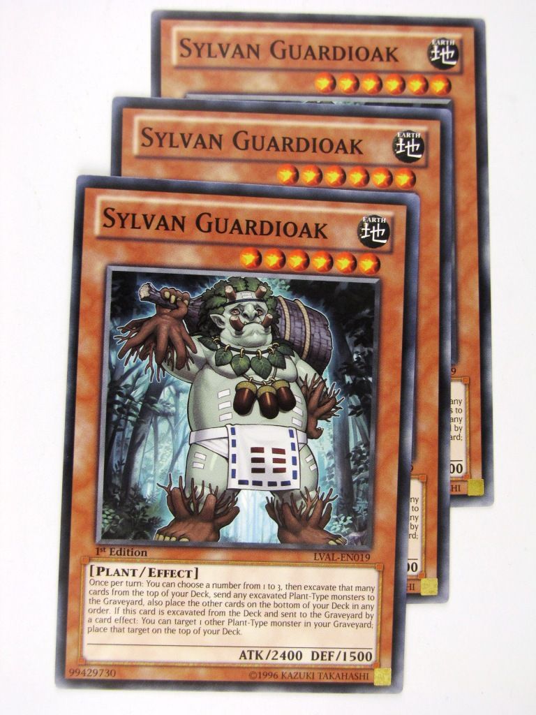 Yugioh Cards: SYLVAN GUARDIOAK x3: LVAL