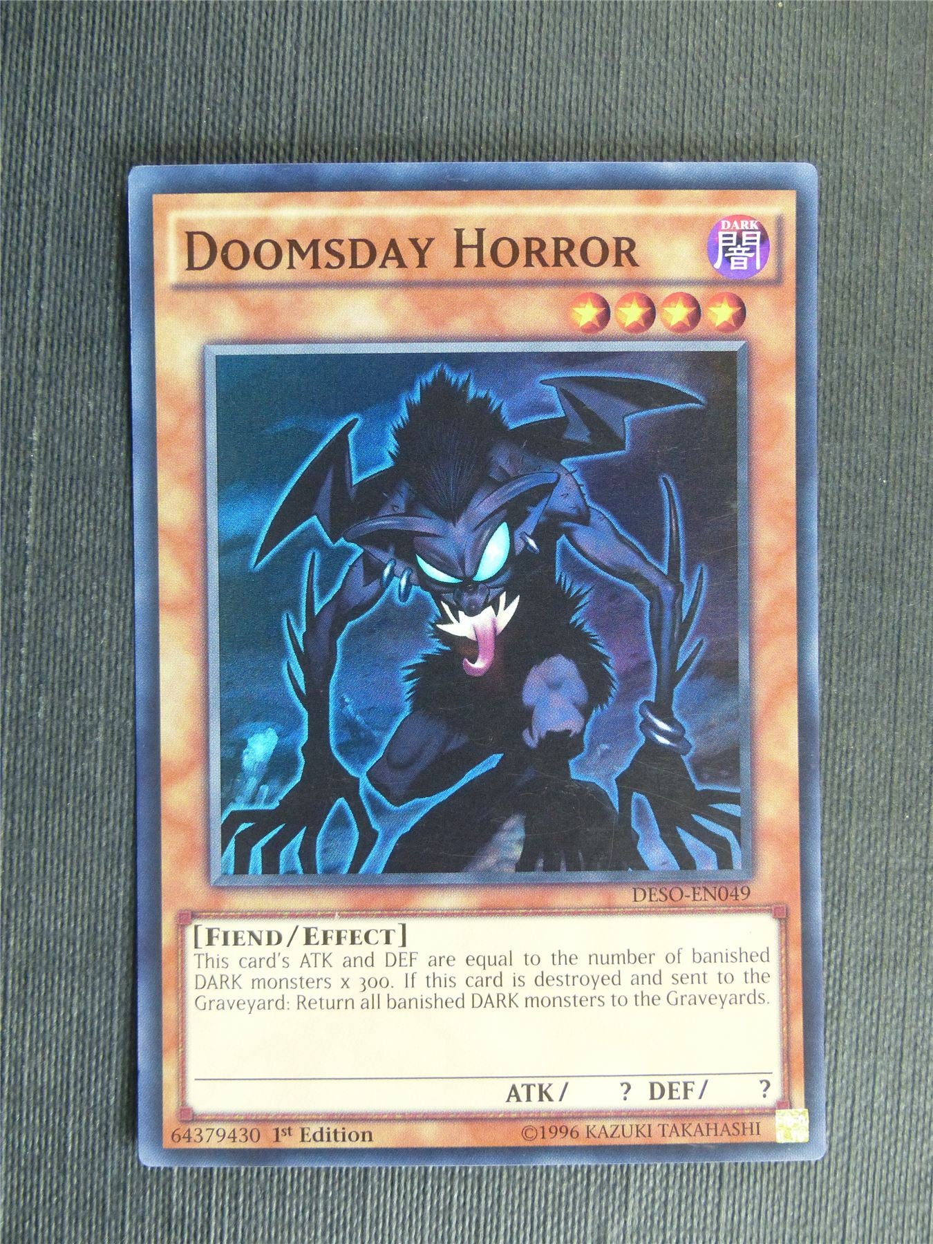 Doomsday Horror DESO Super Rare - 1st ed - Yugioh Cards #10V