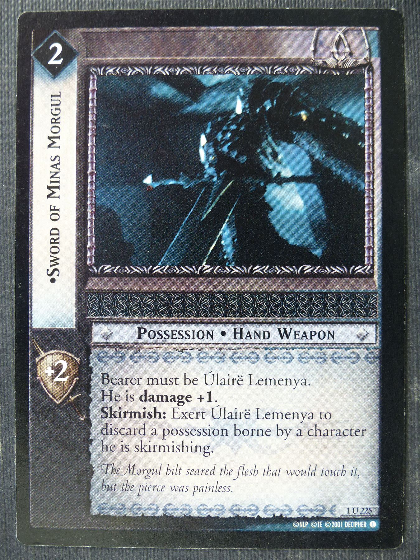 Sword of Minas Morgul 1 U 225 - LotR Card #48F