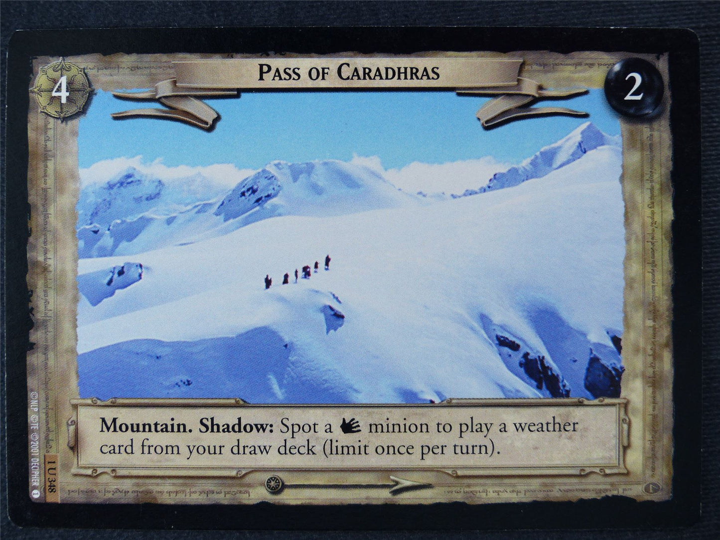 Pass of Caradhras 1 U 348 - played - LotR Cards #IA