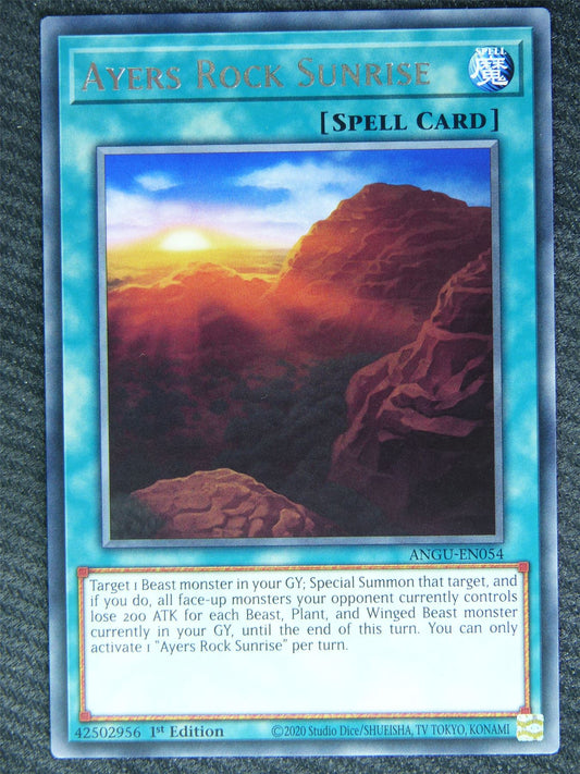 Ayers Rock Sunrise ANGU Rare - 1st ed - Yugioh Card #7ZM