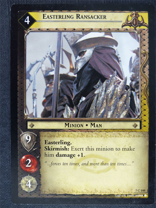 Easterling Ransacker 7 C 144 - played - LotR Cards #GH