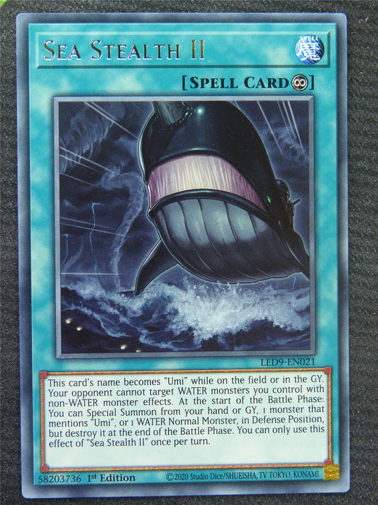 Sea Stealth II LED9 Rare - 1st ed - Yugioh Card #8QS