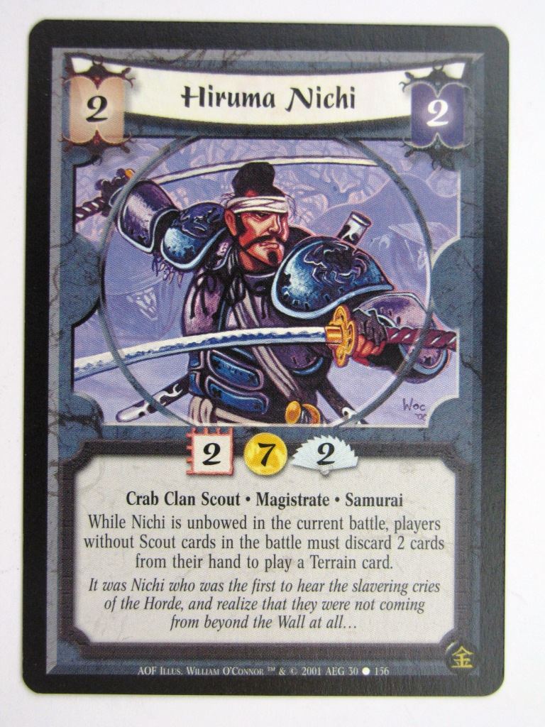 Vintage L5R Cards: HIRUMA NICHI # 27G33