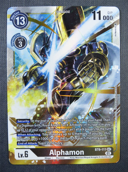 Alphamon BT6-111 SEC alt art - Digimon Card #6IV