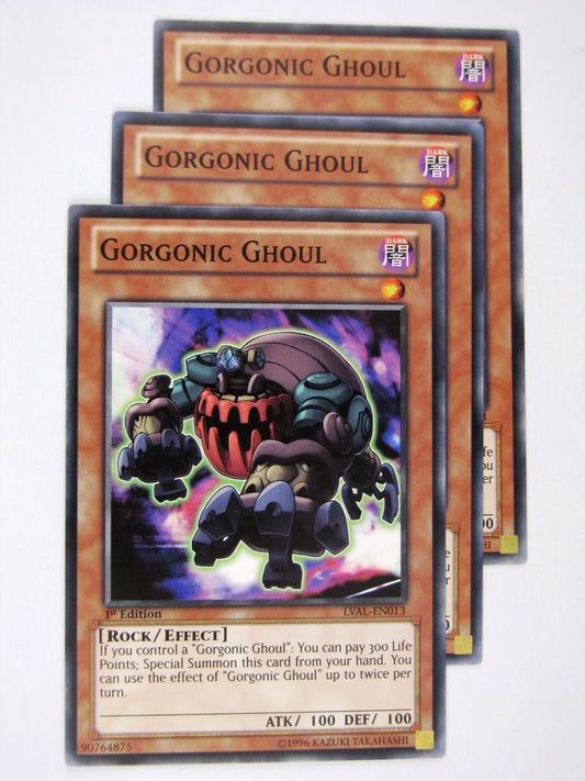 Yugioh Cards: GORGONIC GHOUL x3: LVAL