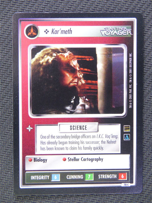 Kar Meth Black Border - Star Trek CCG Voyager #530