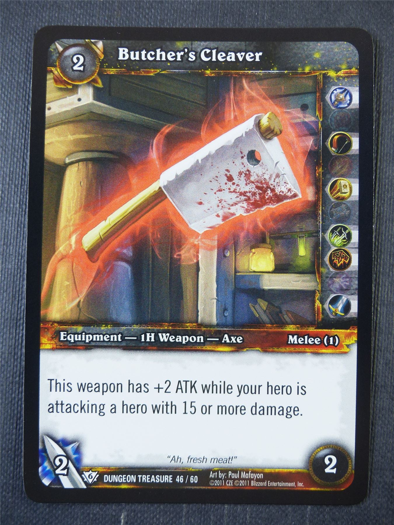 Butcher's Cleaver 46/60 Foil - WoW Card #19M