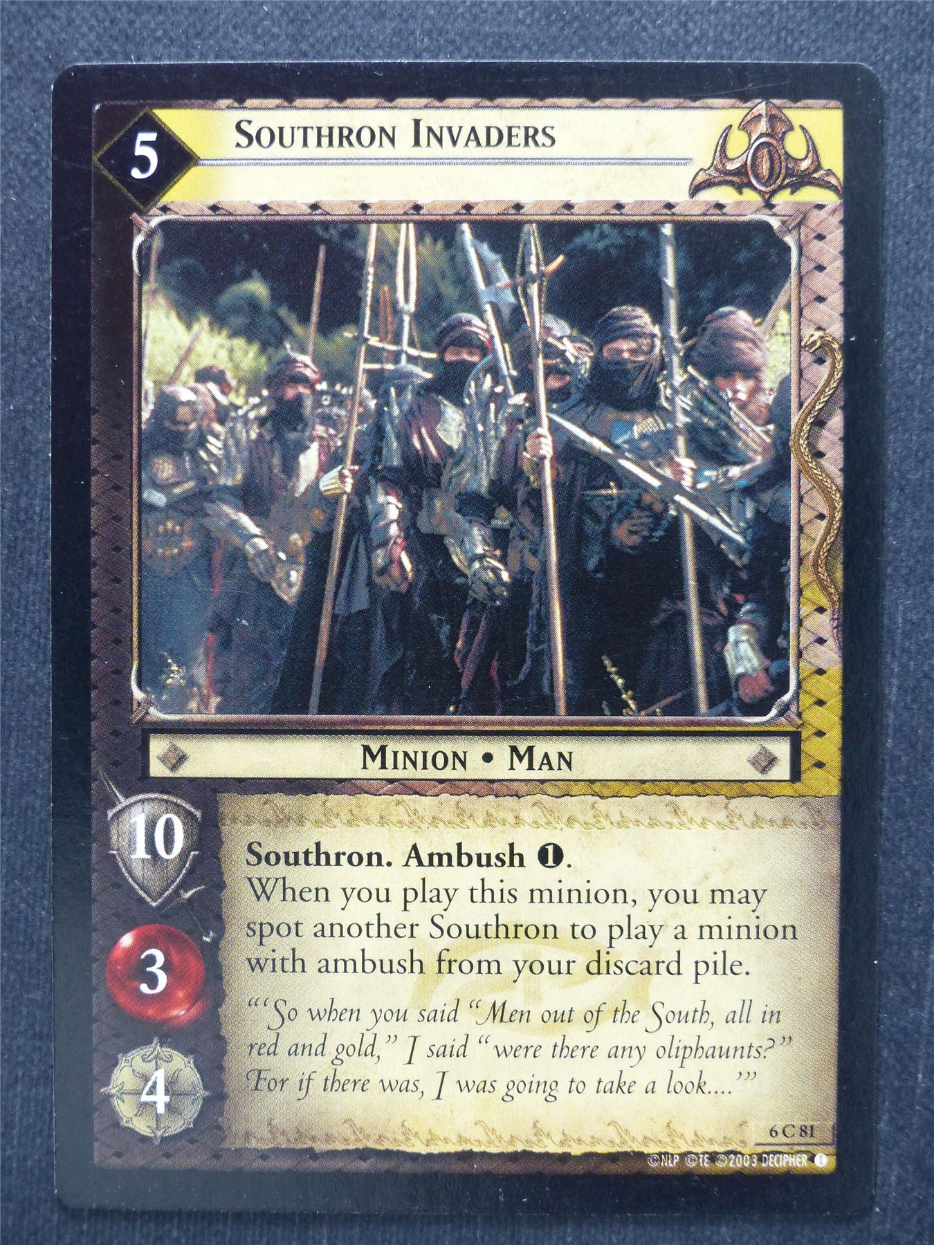 Southron Invaders 6 C 81 - LotR Cards #LQ