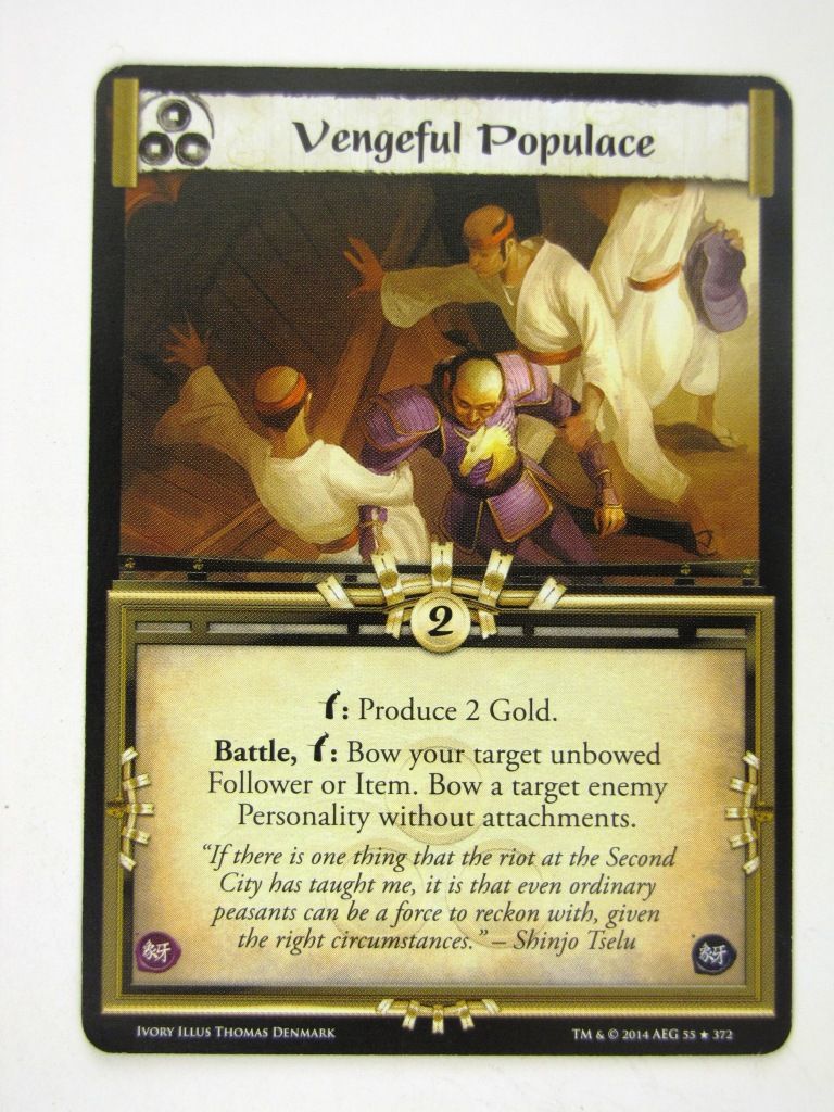 L5R Cards: Ivory: VENGEFUL POPULACE # 14G50