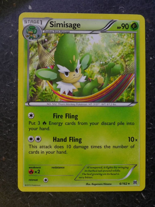 Pokemon Cards: SIMISAGE 6/162 RARE # 7B21