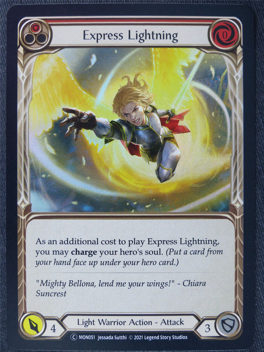 Express Lightning Red Foil - Monarch Unlimited - Flesh and Blood Cards #J5