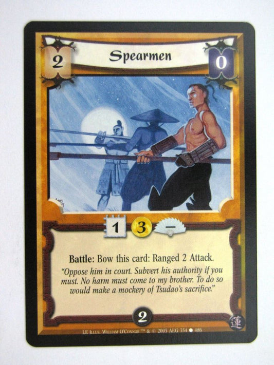 Vintage L5R Cards: SPEARMEN # 27H35